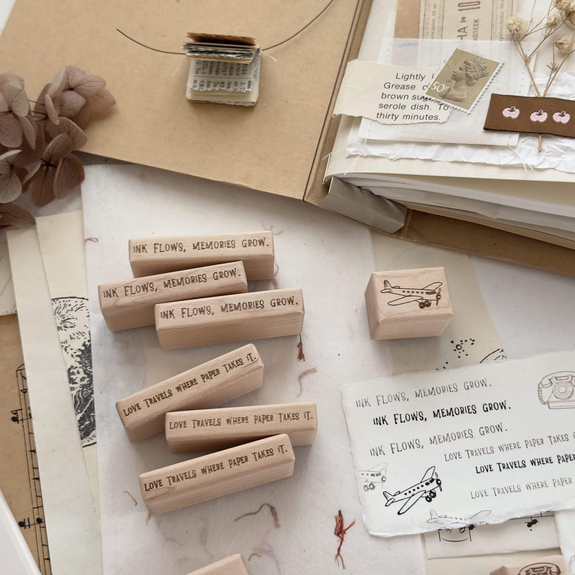 Let Ink Flow & Let Your Stories Travel Rubber Stamp - Image 5
